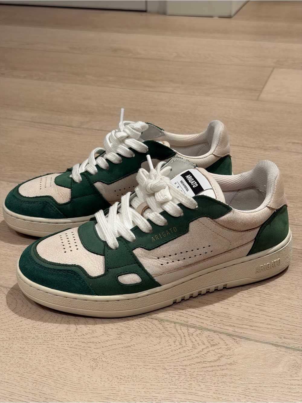 Axel Arigato Dice Lo Sneaker White/Kale Green Size US 6.5 Women